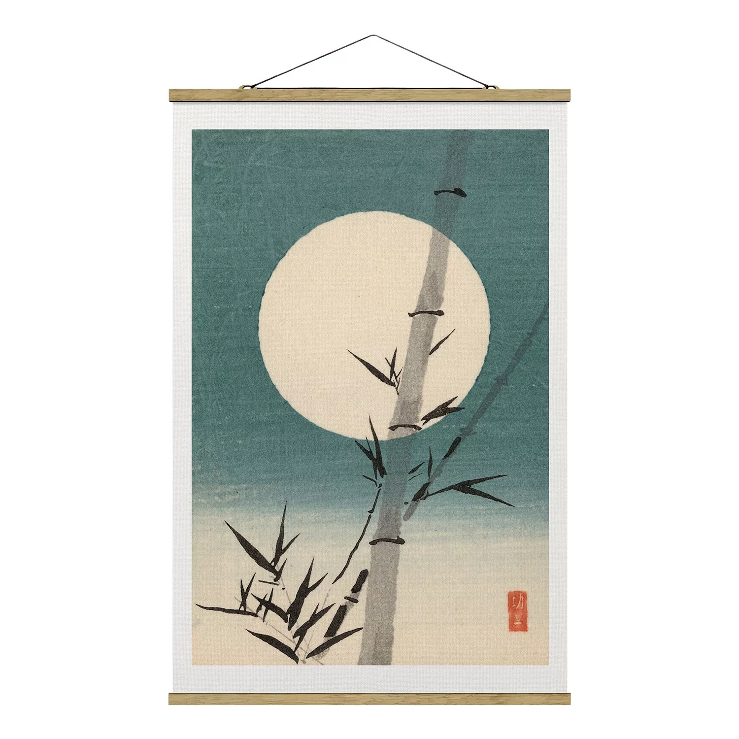 home24 Stoffbild Japanischer Bambus & Mond günstig online kaufen