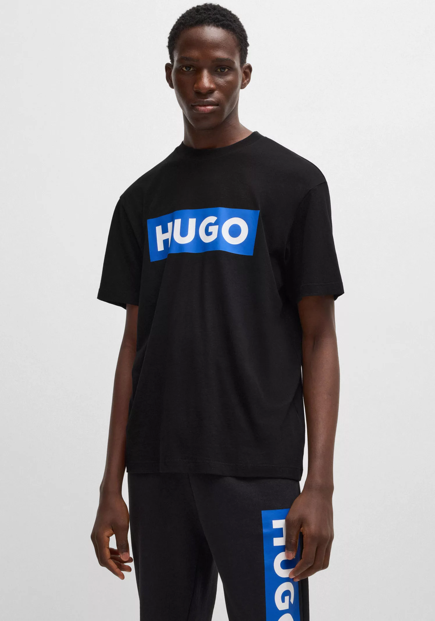 HUGO Blue T-Shirt "Nico", mit großem Logo-Print, Unisex günstig online kaufen