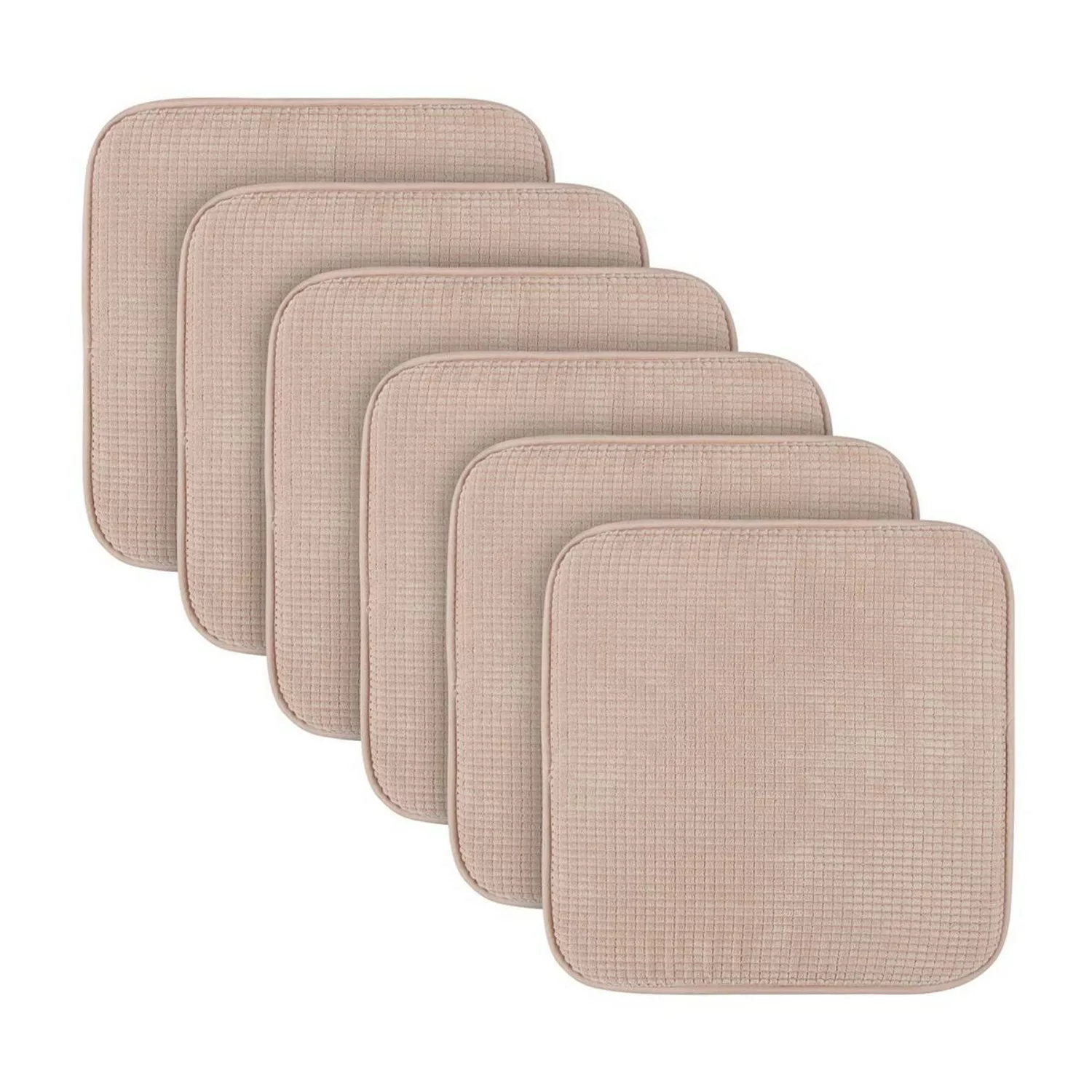 Bestlivings Stuhlkissen Struktur Beige 38 x 38 x 3 cm 6er Pack günstig online kaufen