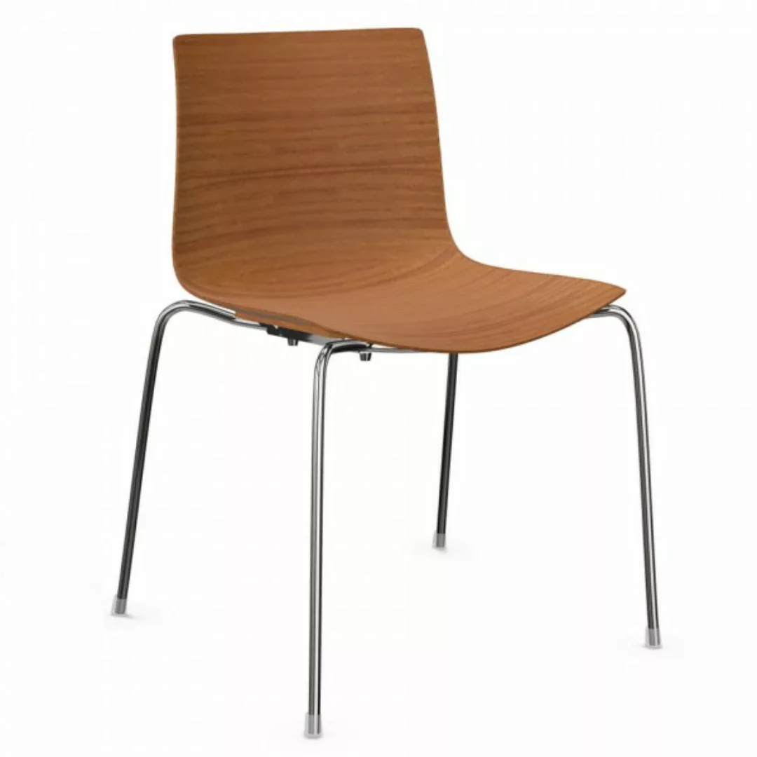 Arper CATIFA 46 0351 Stuhl Vierfuß Holzschale Eiche günstig online kaufen