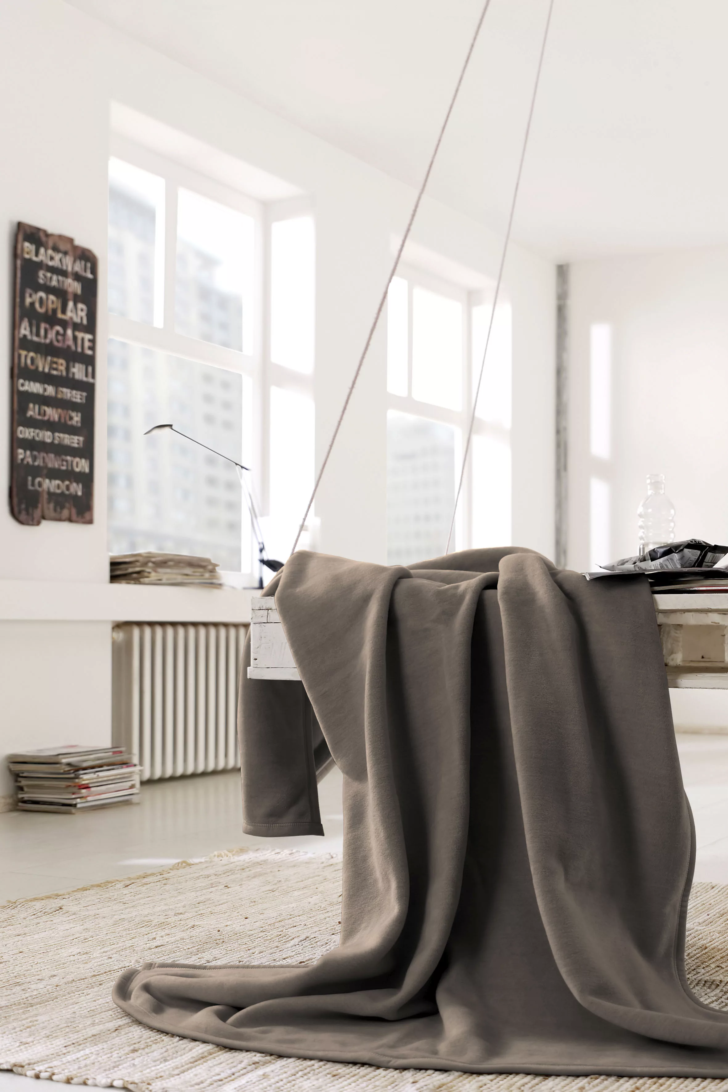 Biederlack Wohndecke »Cotton Home«, im Uni Design, Kuscheldecke günstig online kaufen