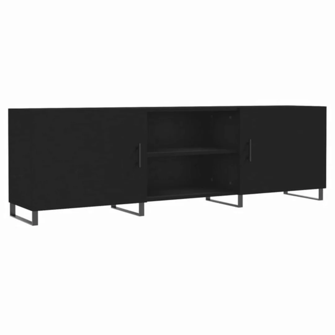 furnicato TV-Schrank Schwarz 150x30x50 cm Holzwerkstoff günstig online kaufen