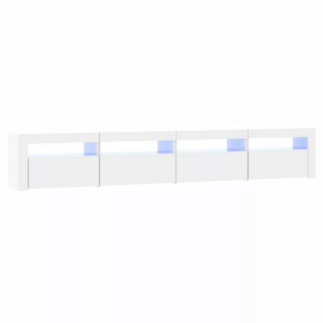 vidaXL TV-Schrank TV-Schrank mit LED-Leuchten Hochglanz-Weiß 240x35x40 cm ( günstig online kaufen