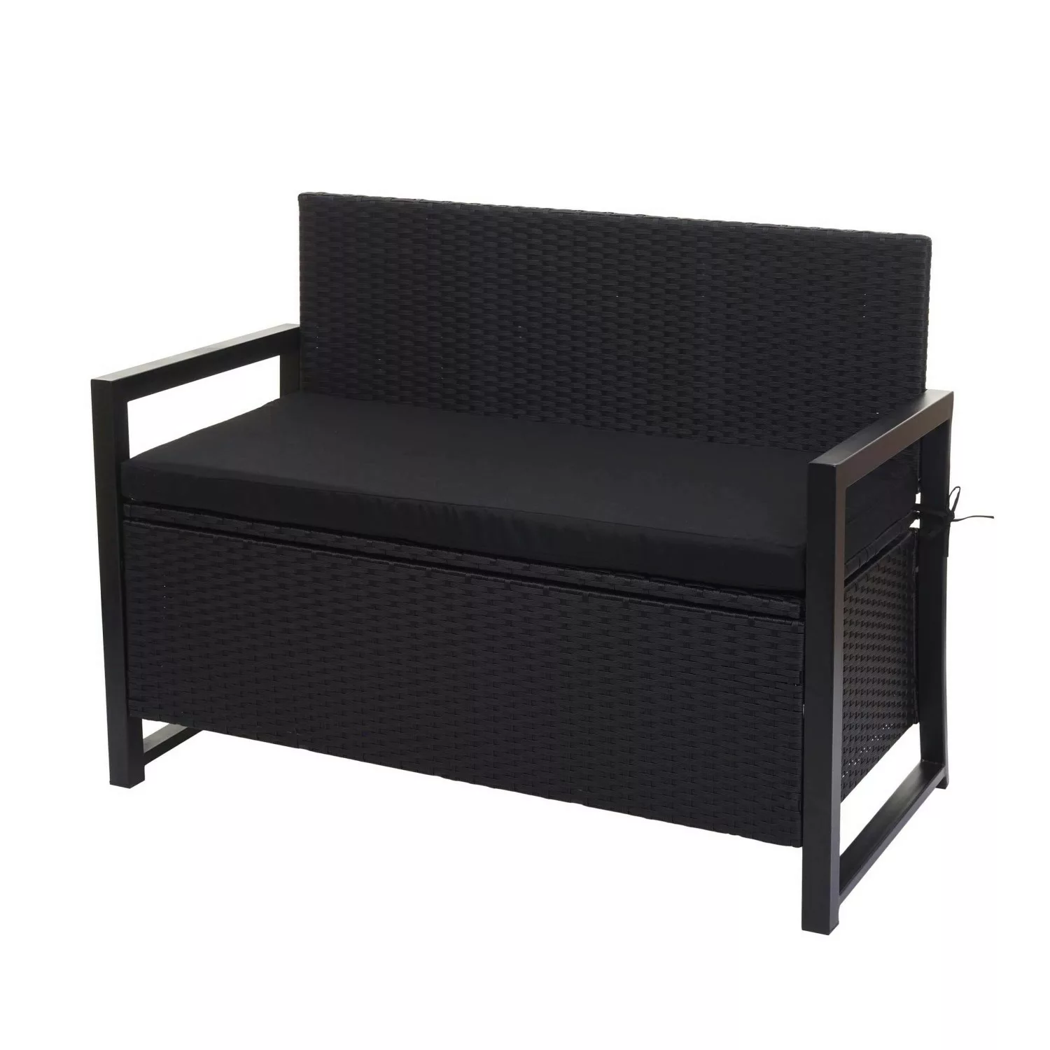 MCW Poly-Rattan 2er Sitzbank F39 anthrazit Kissen Schwarz günstig online kaufen