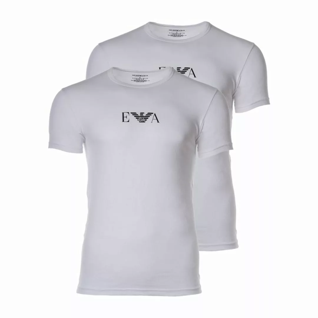 EMPORIO ARMANI Herren T-Shirt - Rundhals, Halbarm, Stretch Cotton, 2er Pack günstig online kaufen