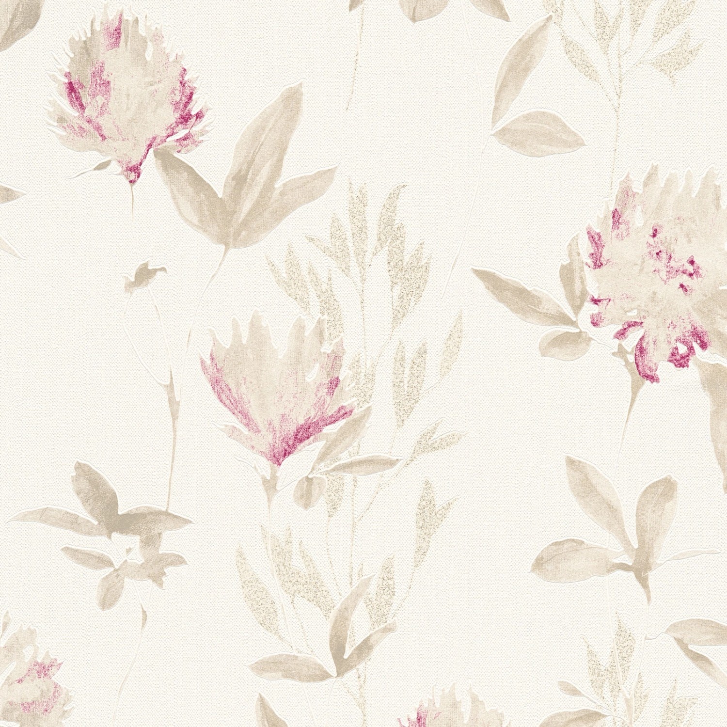 Bricoflor Blumentapete in Beige und Pink Romantische Landhaus Tapete mit Bl günstig online kaufen