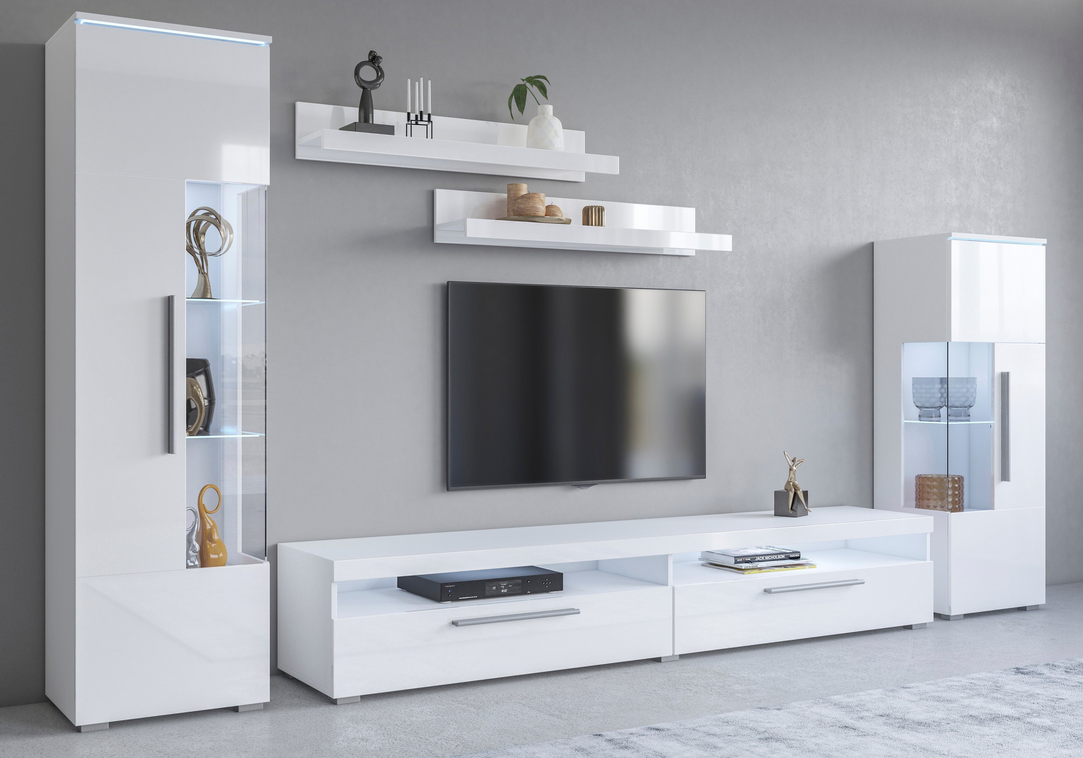 INOSIGN Wohnwand "India,Breite 290cm moderne Mediawand ohne Beleuchtung", ( günstig online kaufen
