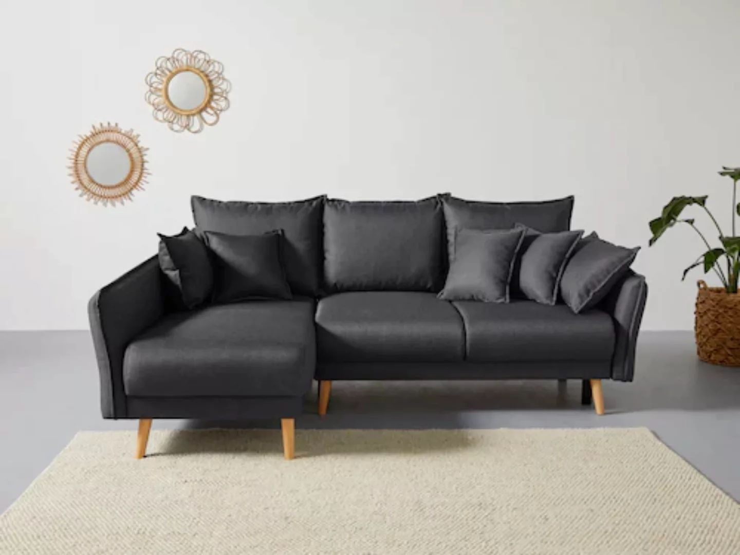 Home affaire Ecksofa »Granbo L-Form«, incl. Bettfunktion und Bettkasten, Fe günstig online kaufen
