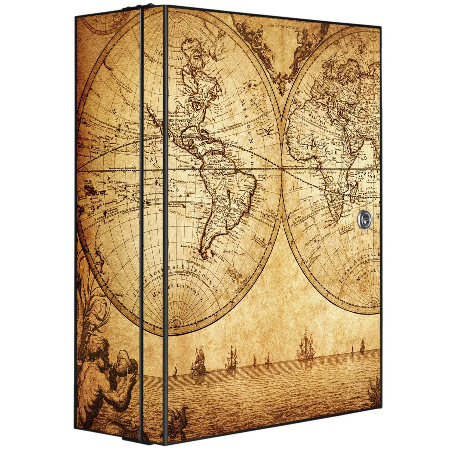 Banjado XXL Medizinschrank Abschliessbar 35x46x15cm Arzneischrank Anthrazit günstig online kaufen