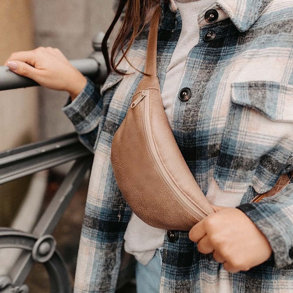 Bauchtasche | Gürteltasche Aus Lederfaserstoff günstig online kaufen