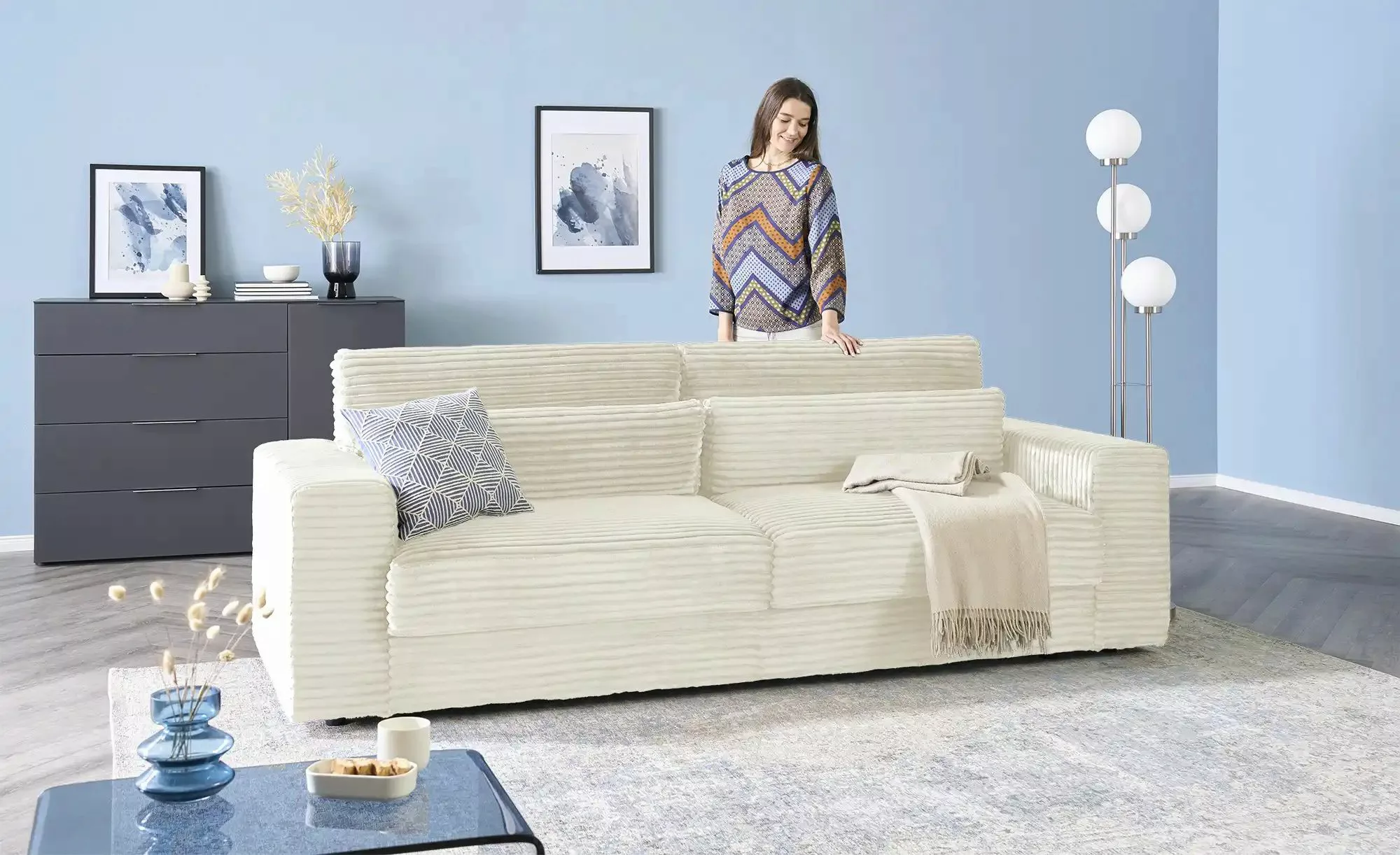 Big Sofa  Branna ¦ creme ¦ Maße (cm): B: 250 H: 101 T: 105.0 Polstermöbel > günstig online kaufen