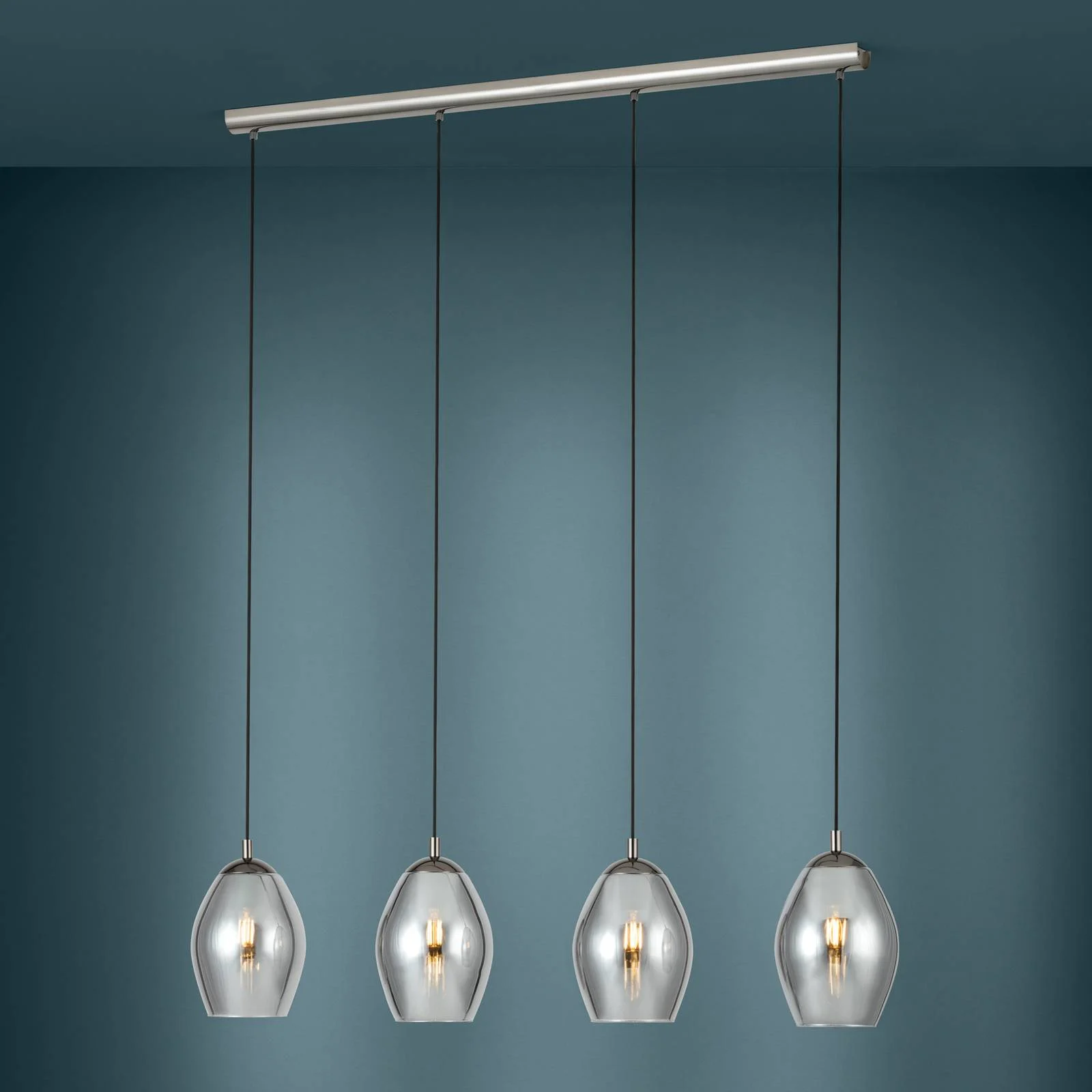 EGLO Stars Of Light Hängelampe Estanys, schwarz, 4-fl. lang günstig online kaufen