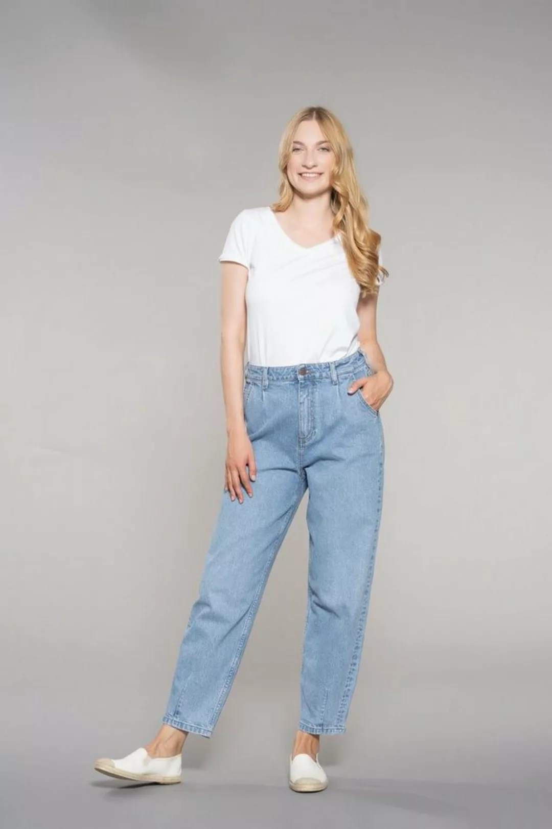 Feuervogl Weite Jeans fv-Bel:la, Balloon Jeans, High Waist, Hemp Denim 5-Po günstig online kaufen