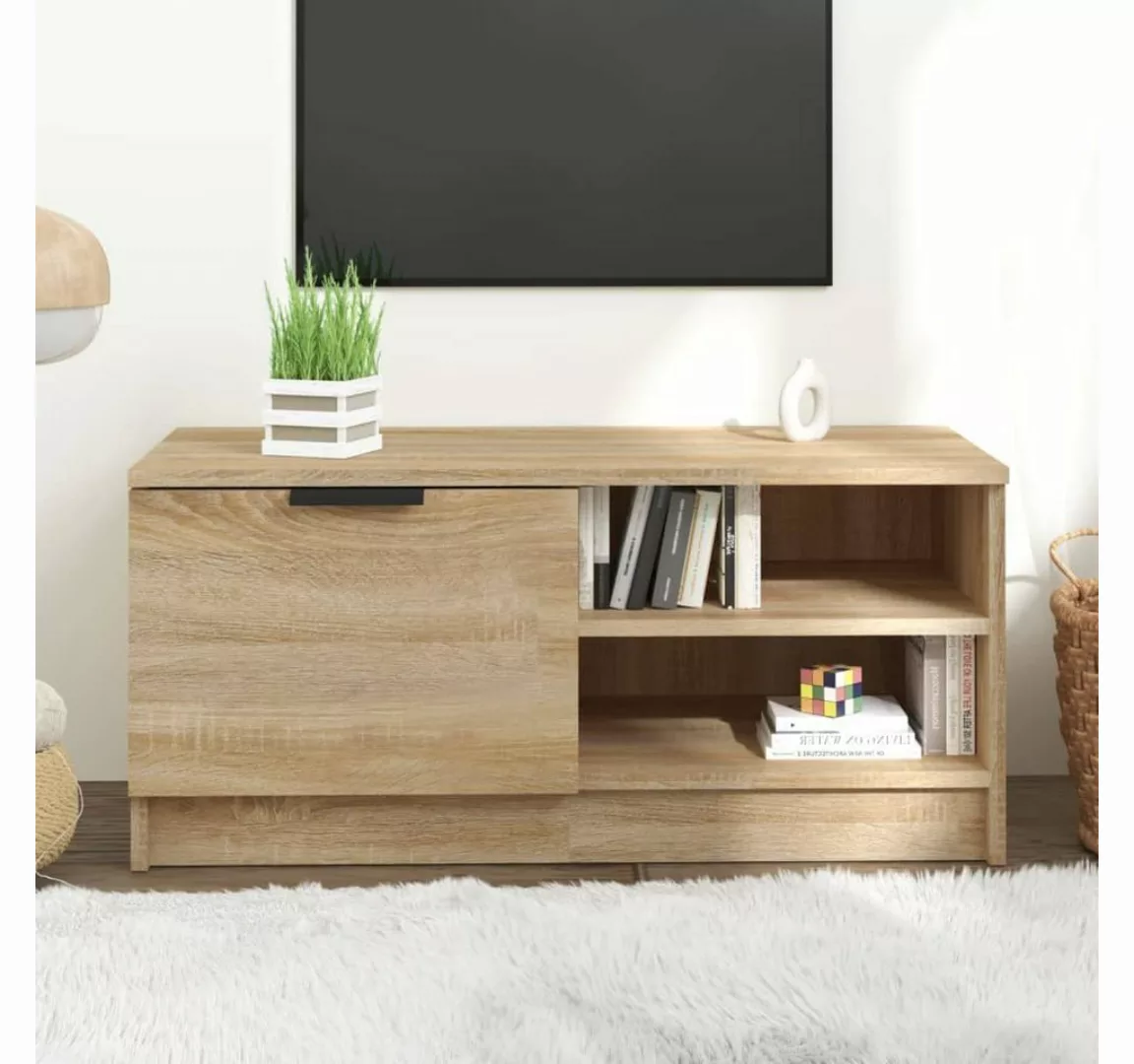 vidaXL TV-Schrank TV-Schrank Sonoma-Eiche 80x35x36,5 cm Holzwerkstoff Lowbo günstig online kaufen