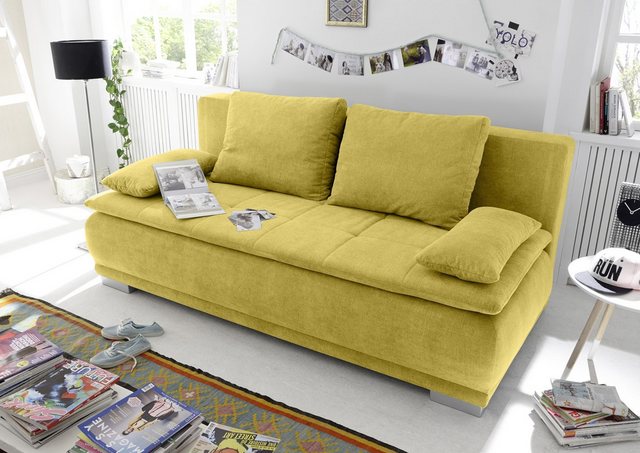 freiraum Schlafsofa LUIGI LUX 3DL, Liegefläche 160x200cm, Bezug senf - 211x günstig online kaufen