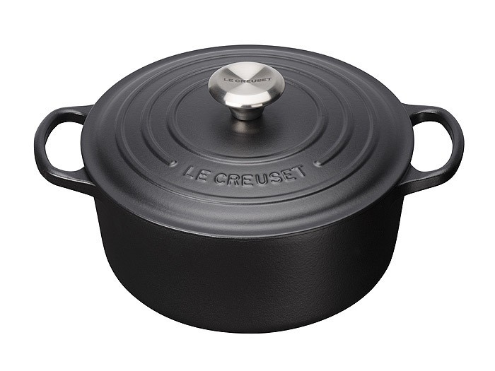 Le Creuset Bräter Signature Rund Gusseisen Schwarz 26cm günstig online kaufen