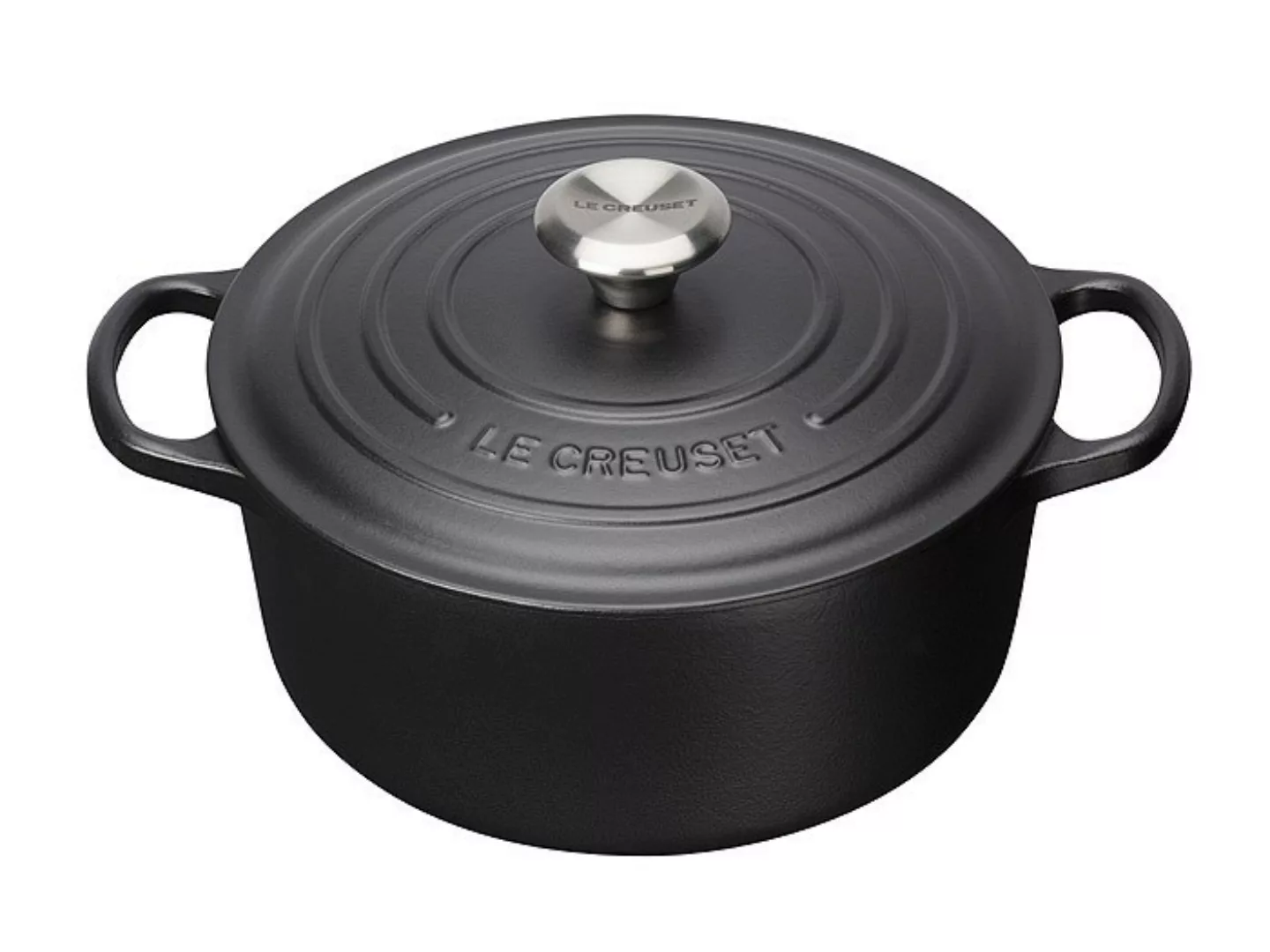 Le Creuset Bräter Signature Rund Gusseisen Schwarz 18cm günstig online kaufen