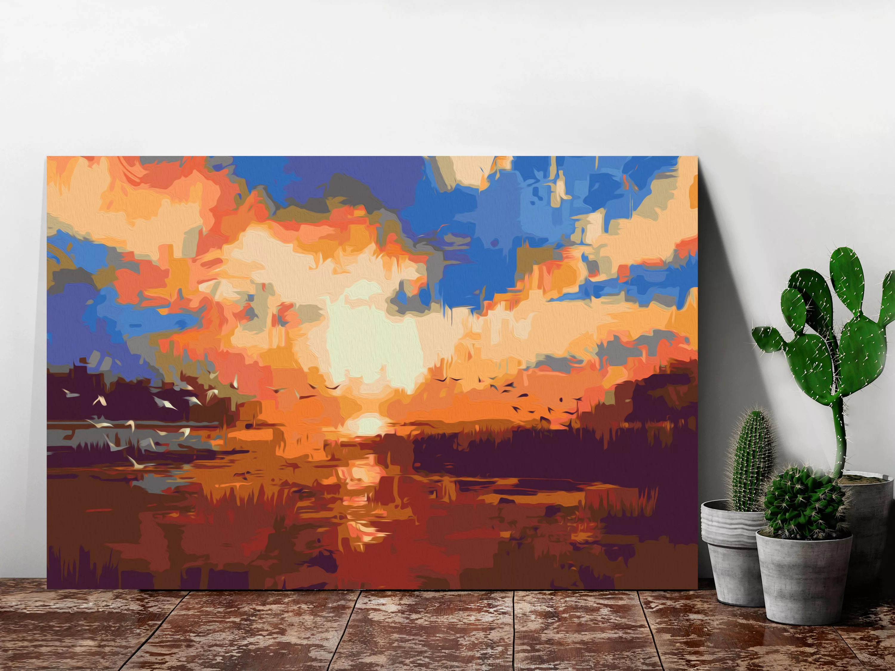 Malen Nach Zahlen - Sunset On The Lake günstig online kaufen