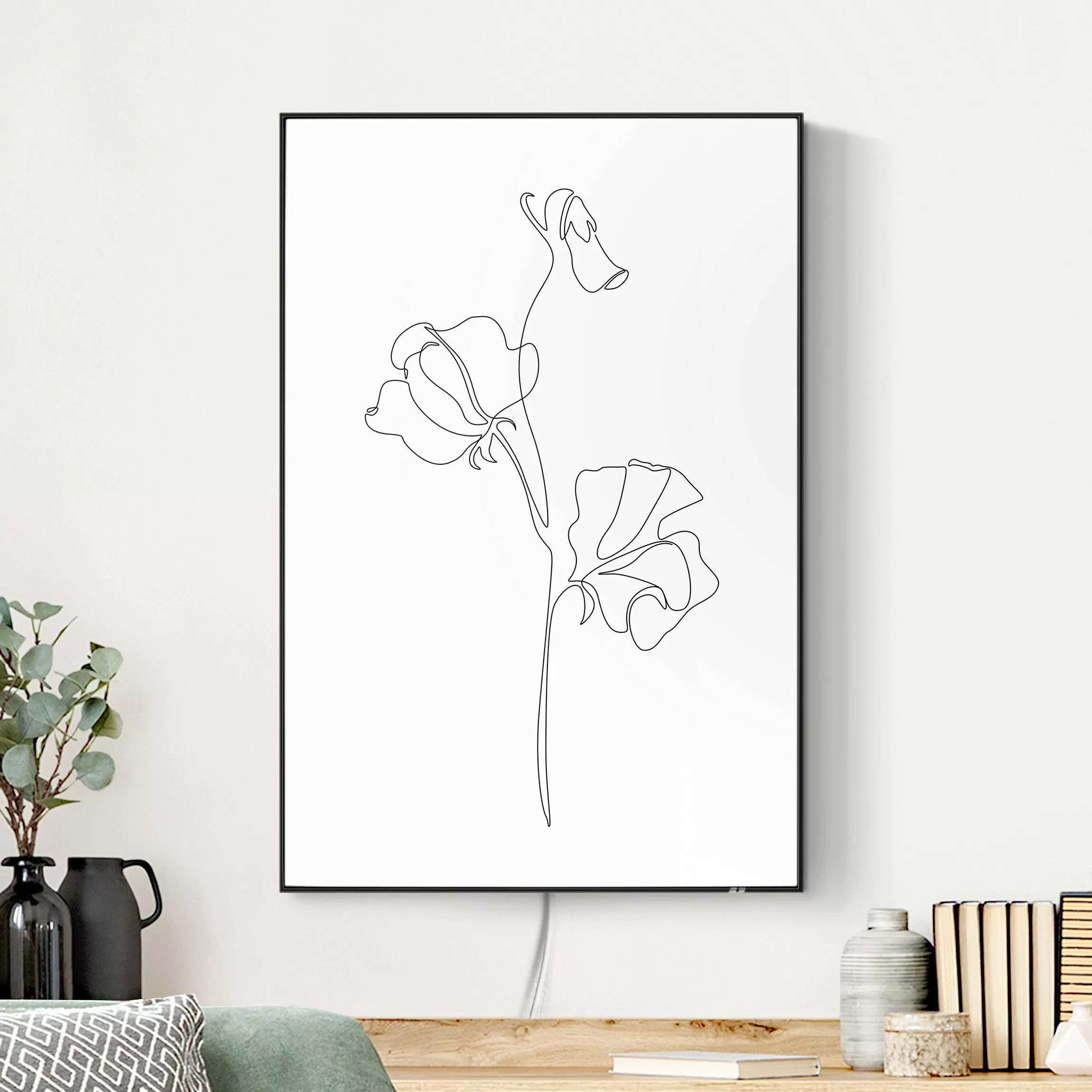 LED-Wechselbild Line Art Blumen - Erbsenpflanze günstig online kaufen