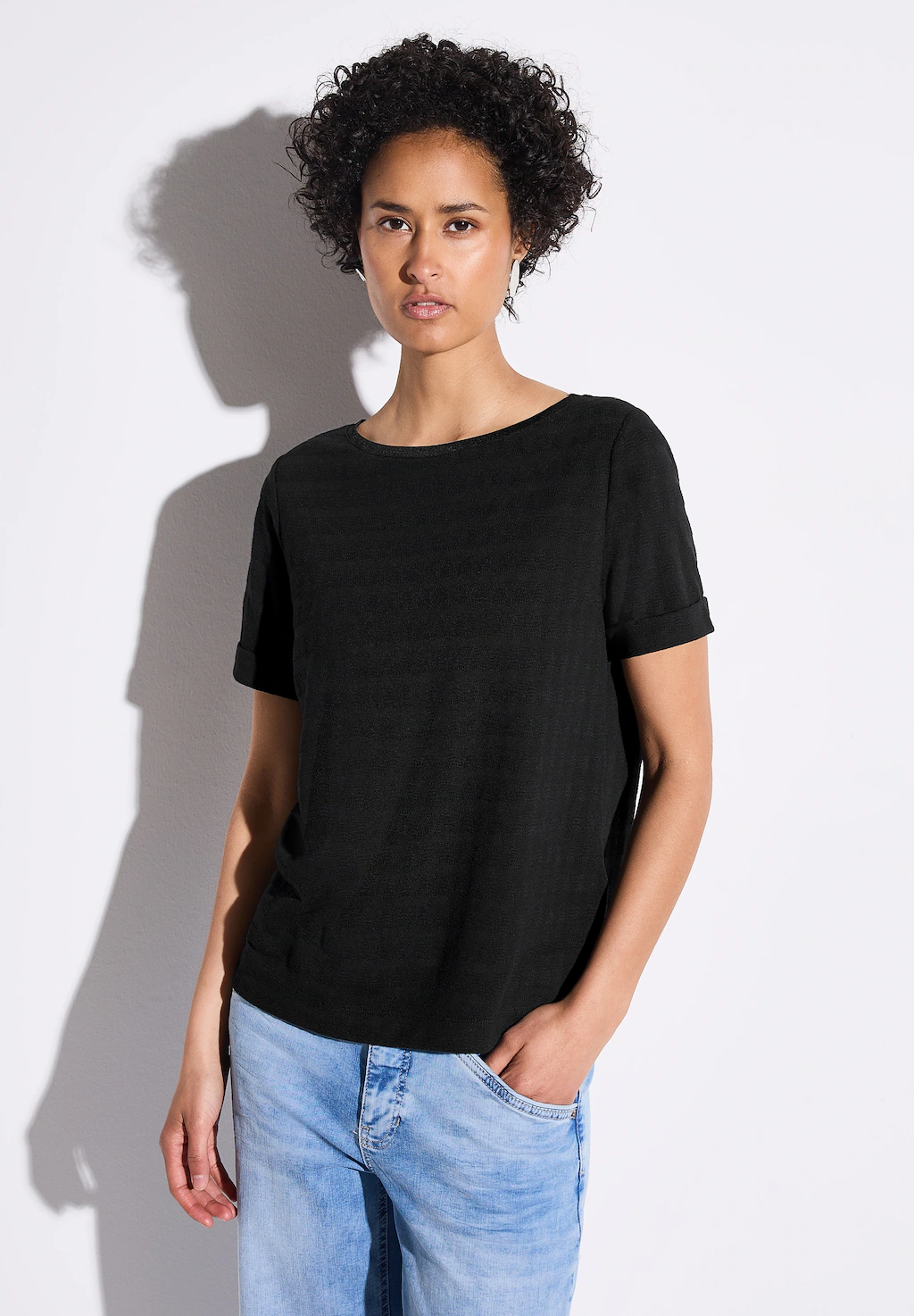 STREET ONE T-Shirt, im angenehmen Materialmix günstig online kaufen