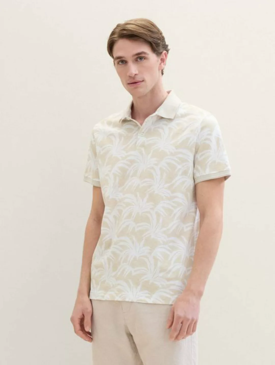 TOM TAILOR Poloshirt Poloshirt mit Allover-Print günstig online kaufen