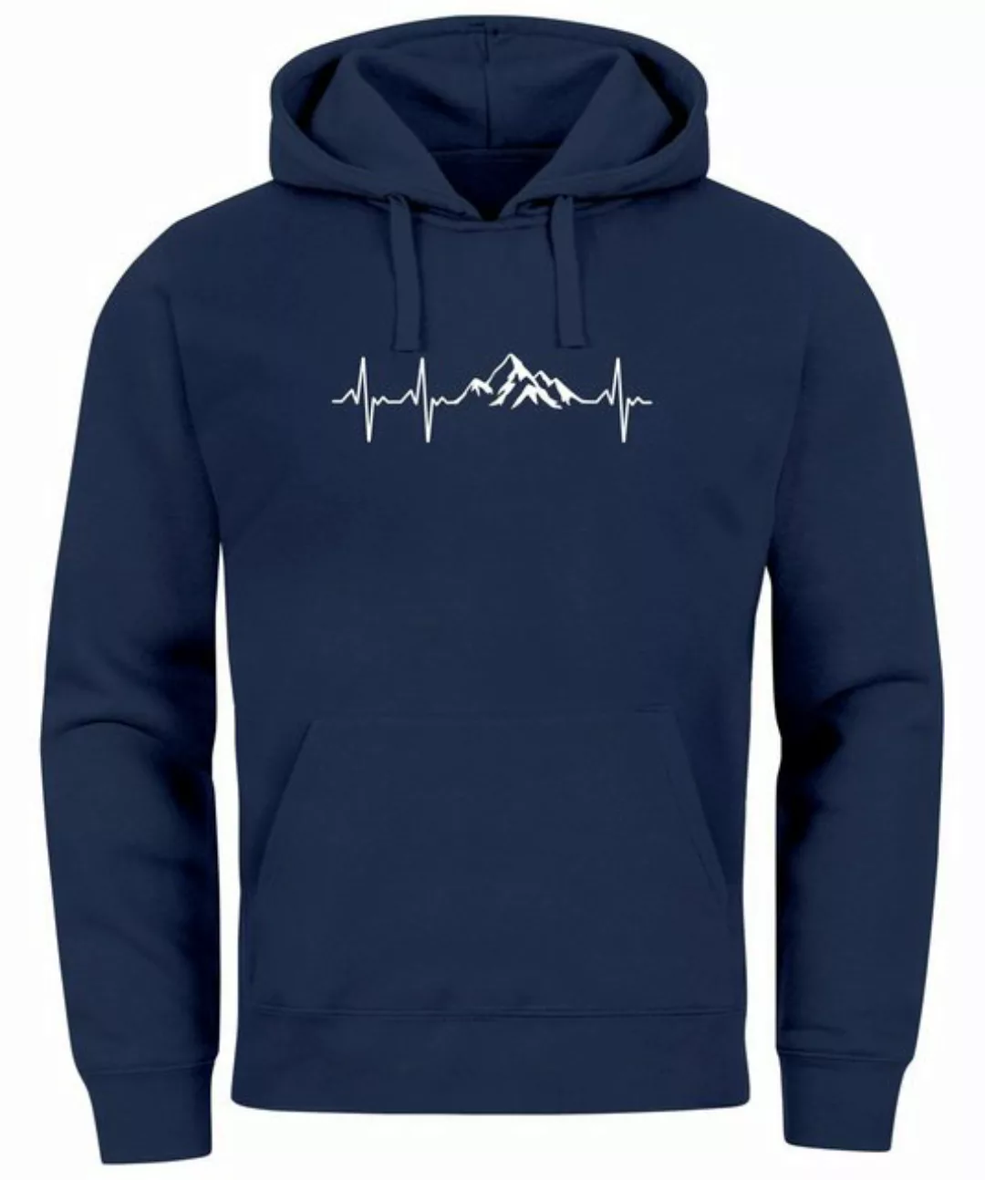 Neverless Hoodie Hoodie Herren Print Wandern Berge Herzschlag Outdoor Aufdr günstig online kaufen