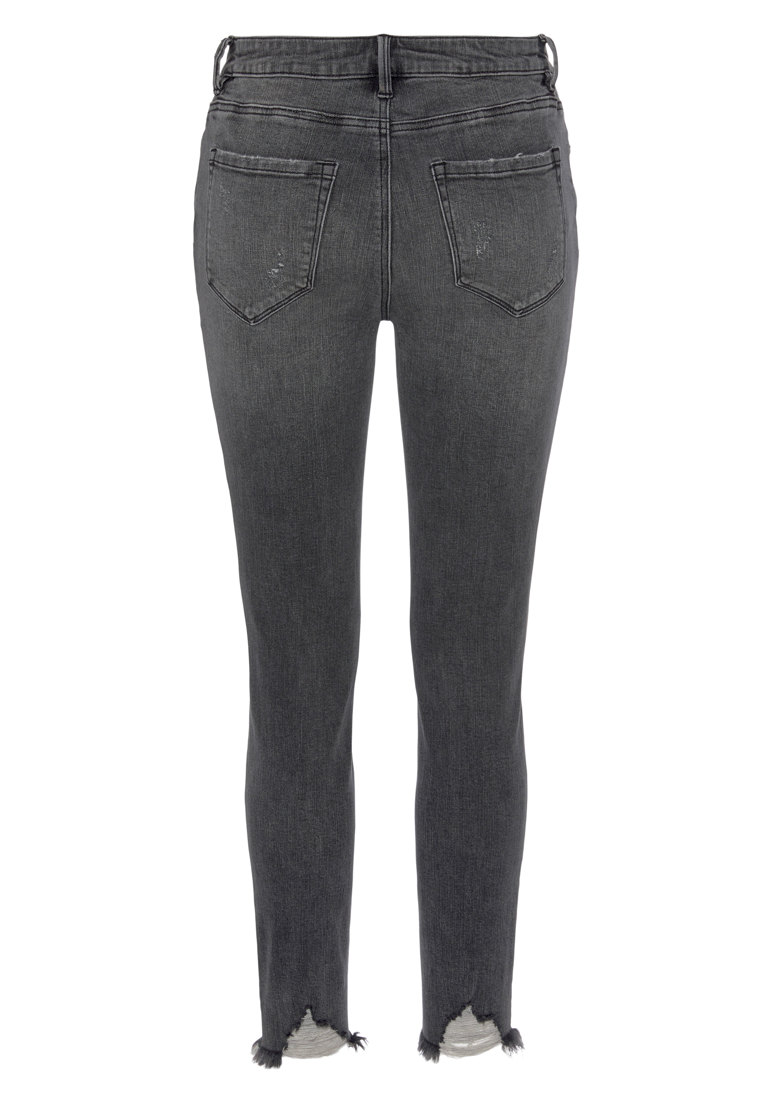 Buffalo Destroyed-Jeans mit ausgefranstem Beinabschluss und Stretchanteil, günstig online kaufen