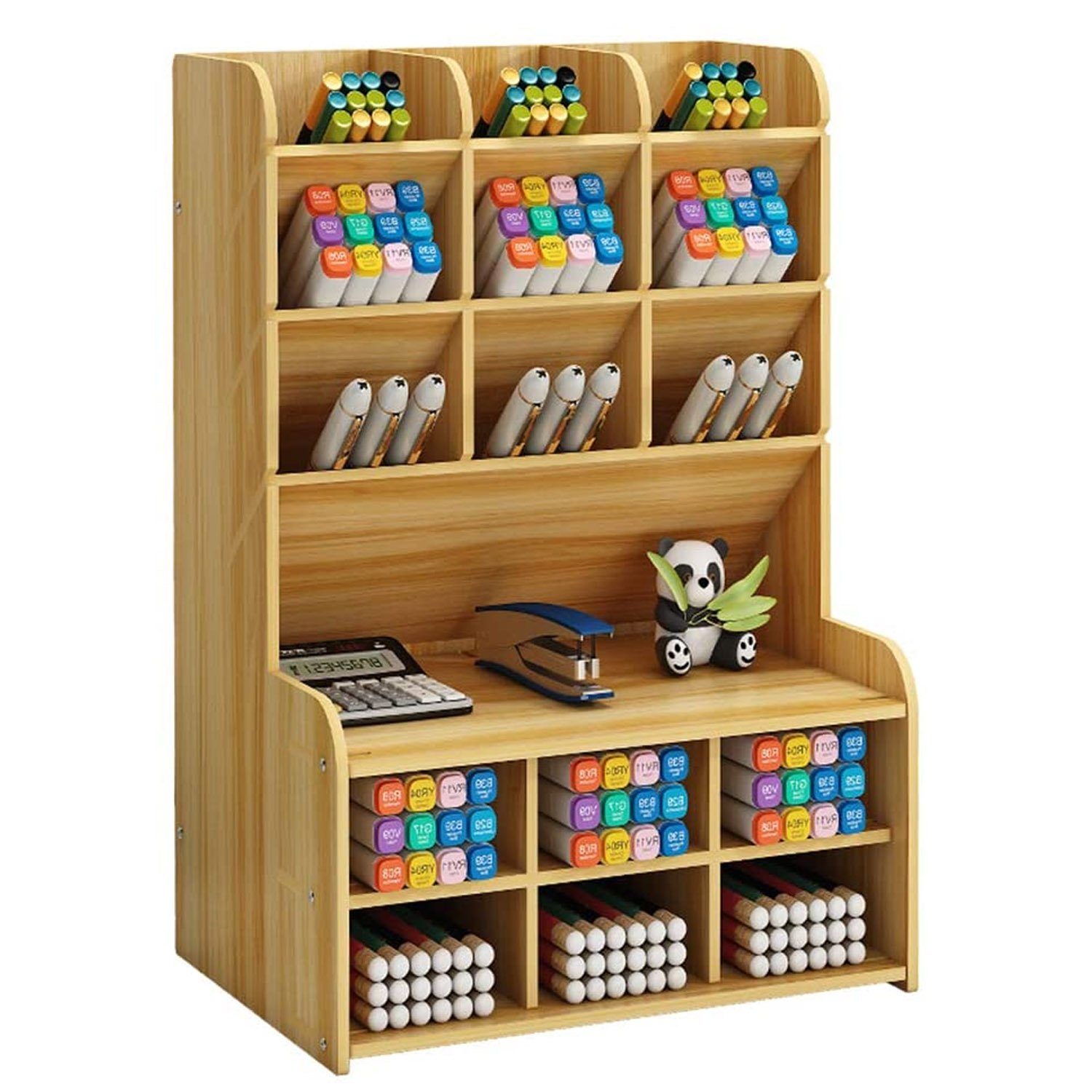 zggzerg Regal-Schreibtisch Holz-Schreibtisch-Organizer mit Schublade, DIY-S günstig online kaufen