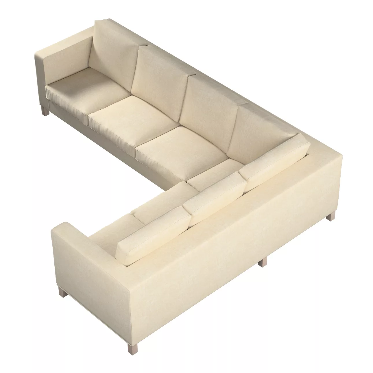 Bezug für Karlanda Sofa Ecke links, grau-beige, 36cm x 30cm x 50cm, Chenill günstig online kaufen