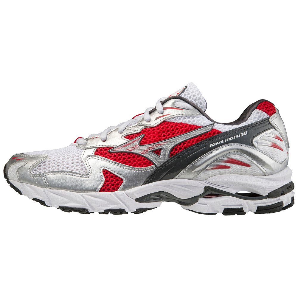 Mizuno Schuhe Mizuno Wave Rider 10 EU 42 1/2 White / Silver / Red günstig online kaufen