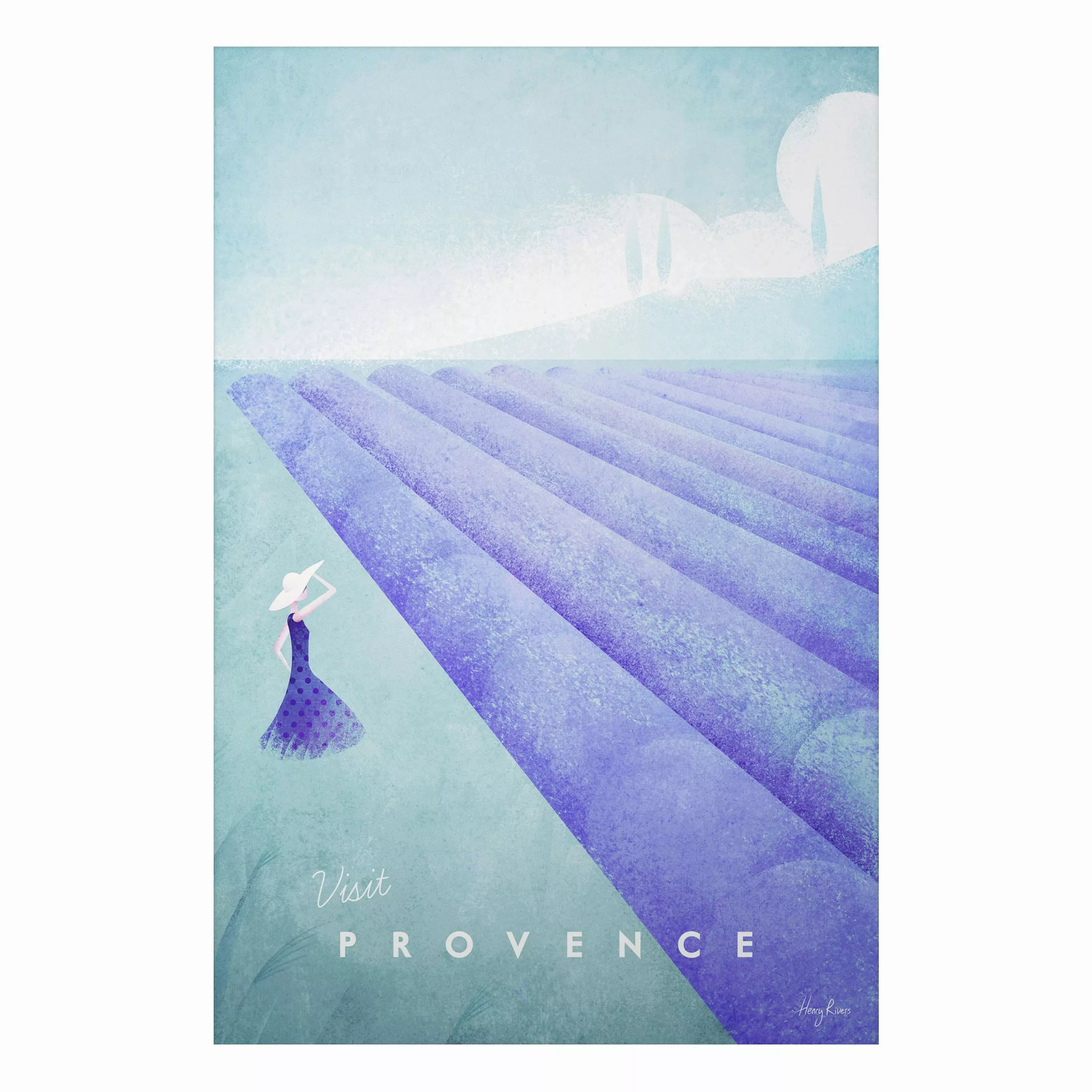 Alu-Dibond Bild Blumen - Hochformat 2:3 Reiseposter - Provence günstig online kaufen