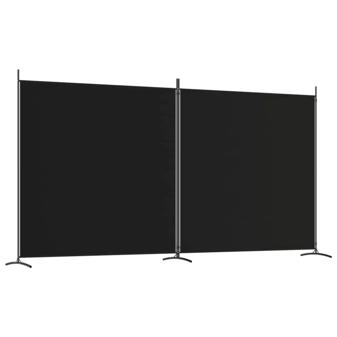 Vidaxl 2-tlg. Paravent Schwarz 348x180 Cm Stoff günstig online kaufen