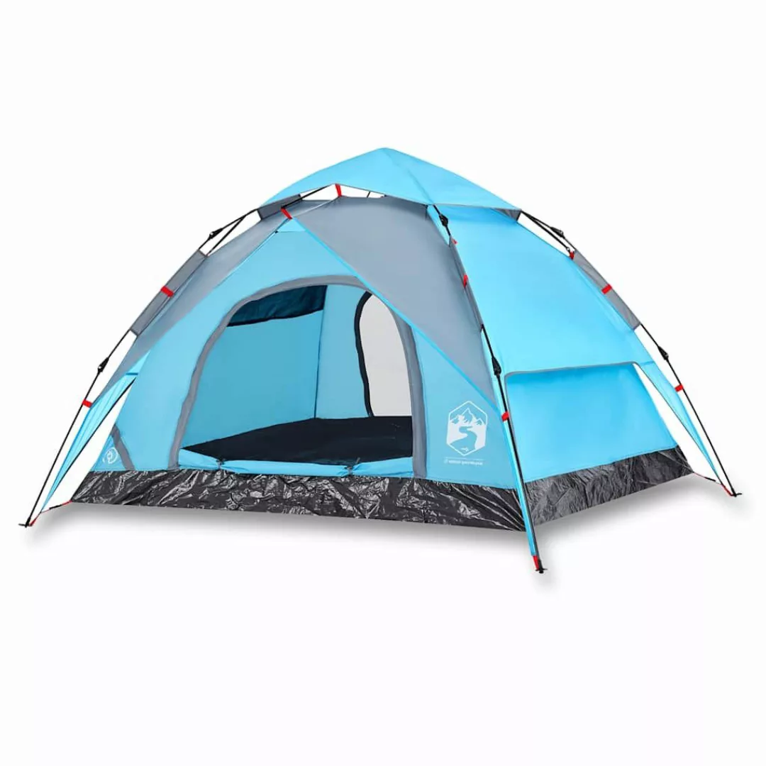 vidaXL Kuppelzelt Kuppel-Campingzelt 3 Personen Blau günstig online kaufen