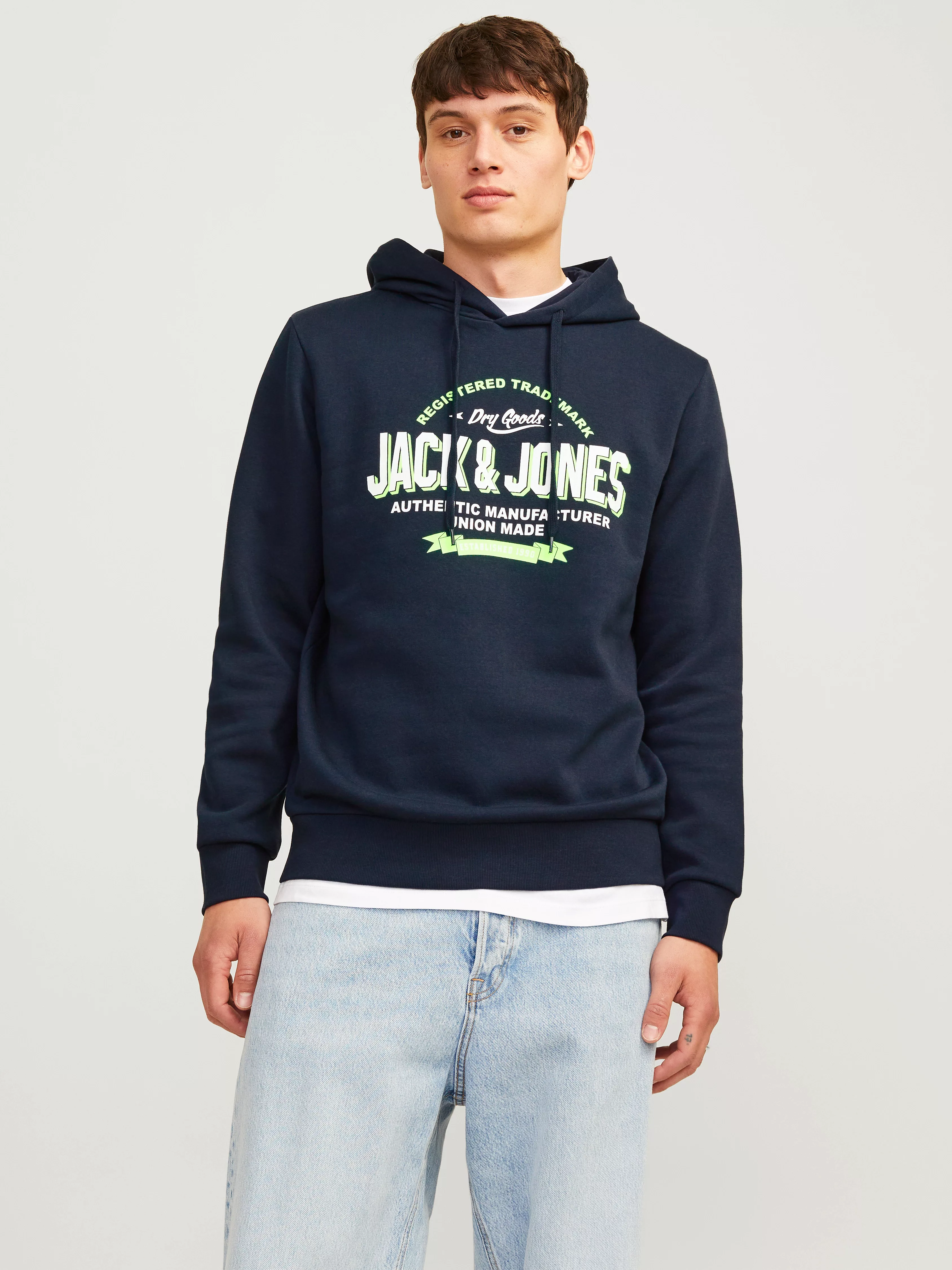 Jack & Jones Kapuzensweatshirt JJELOGO SWEAT HOOD 2 COL 24/25 NOOS mit Logo günstig online kaufen