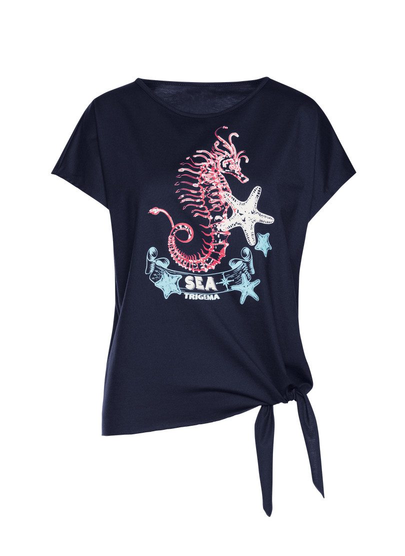 Trigema T-Shirt "TRIGEMA T-Shirt mit Seepferdchen-Printmotiv", (1 tlg.) günstig online kaufen