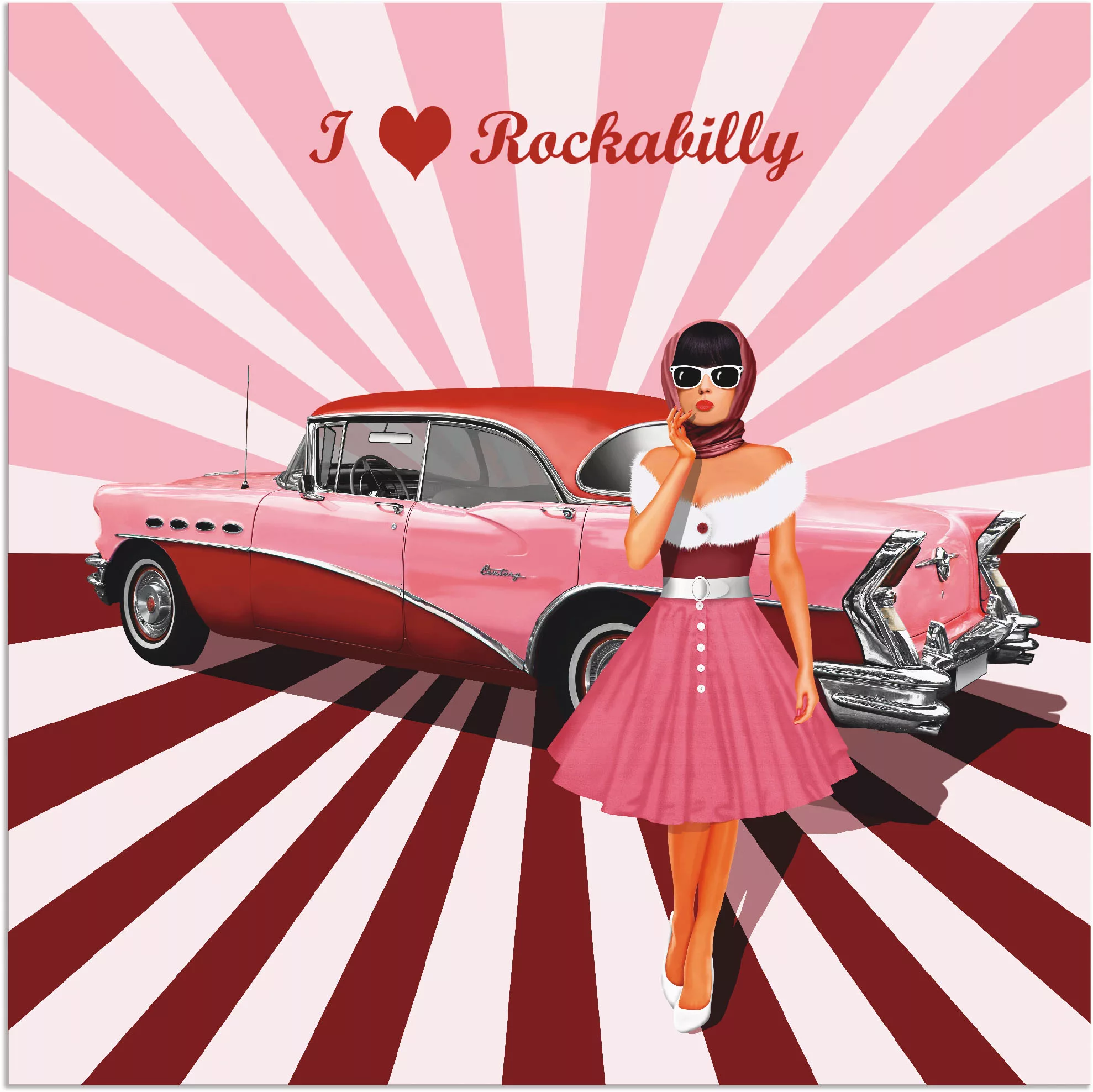 Artland Wandbild »Ich liebe Rockabilly«, Ausstellungsplakate, (1 St.), als günstig online kaufen