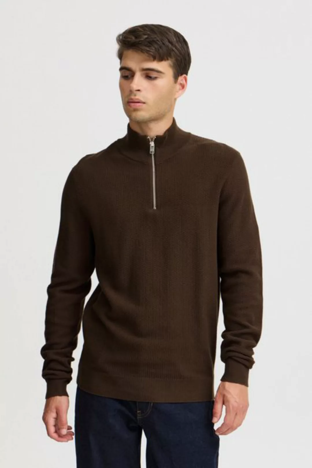 Casual Friday Troyer CFKARL 0160 structured halfzip knit modischer Pullover günstig online kaufen