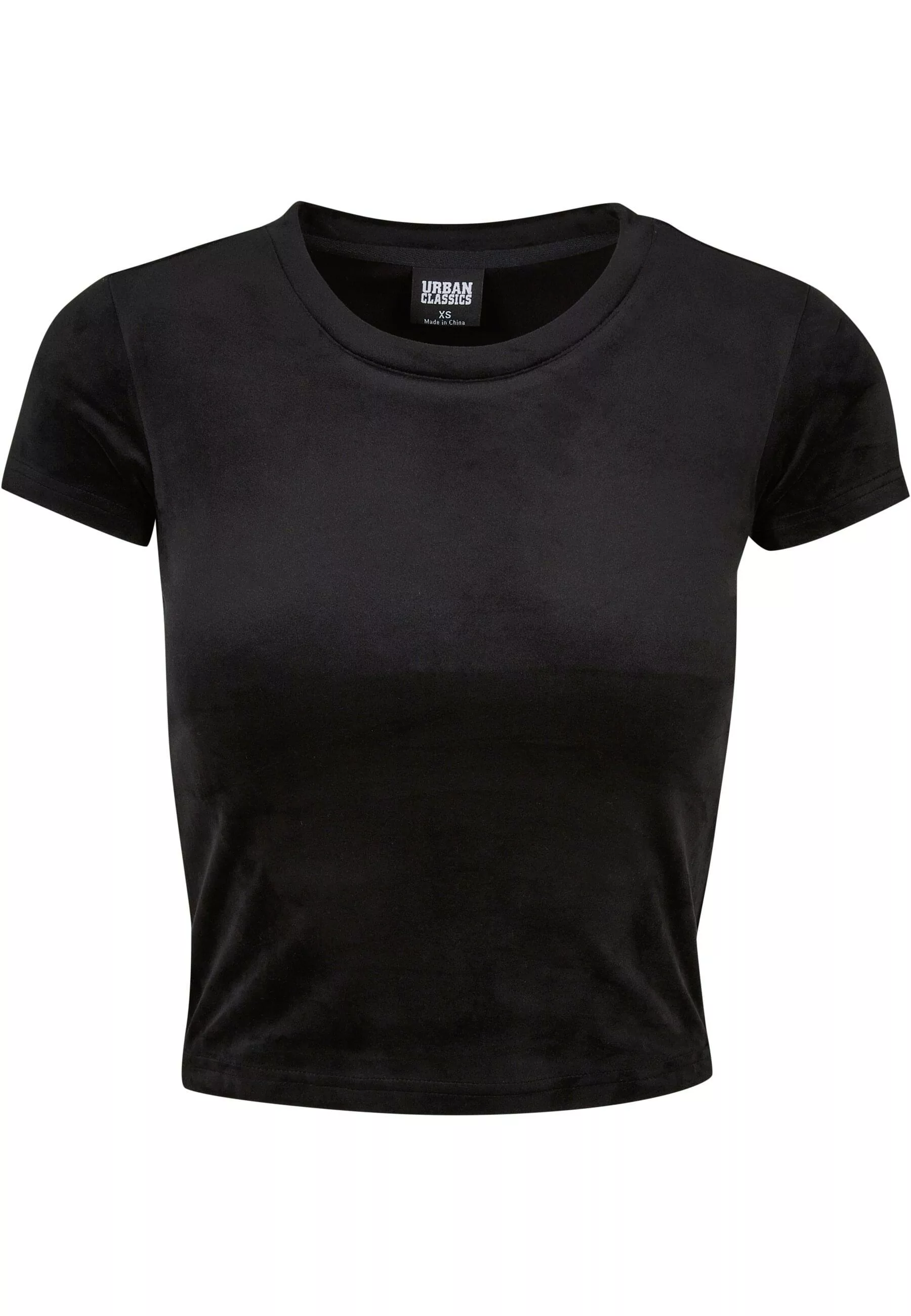 URBAN CLASSICS T-Shirt "Urban Classics Damen Ladies Short Velvet Tee", (1 t günstig online kaufen
