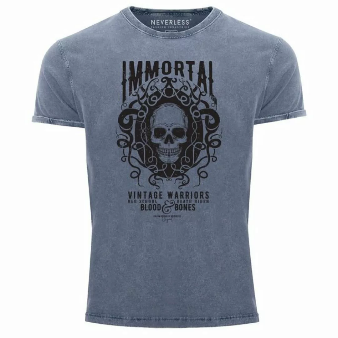 Neverless Print-Shirt Neverless® Herren T-Shirt Vintage Shirt Printshirt Im günstig online kaufen