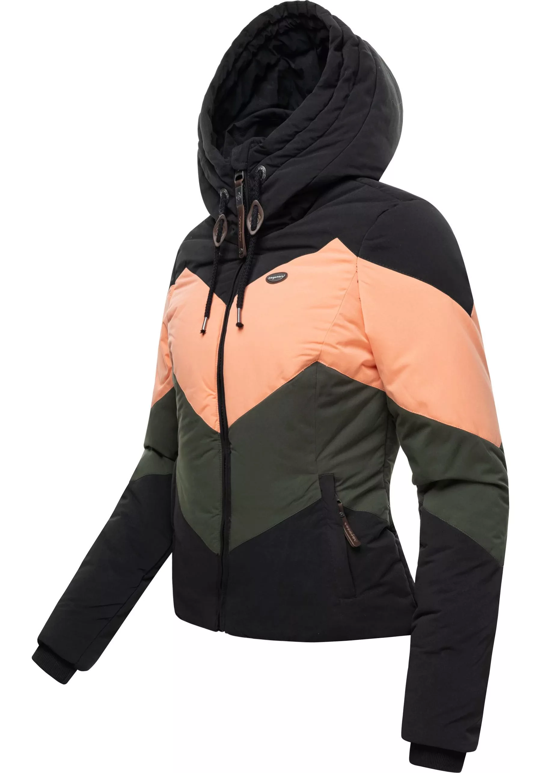 Ragwear Anorak "Novva Block", mit Kapuze, stylische Winterjacke mit V-Stepp günstig online kaufen