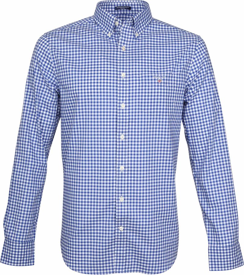 Gant Gingham Hemd Blau Karo - Größe L günstig online kaufen