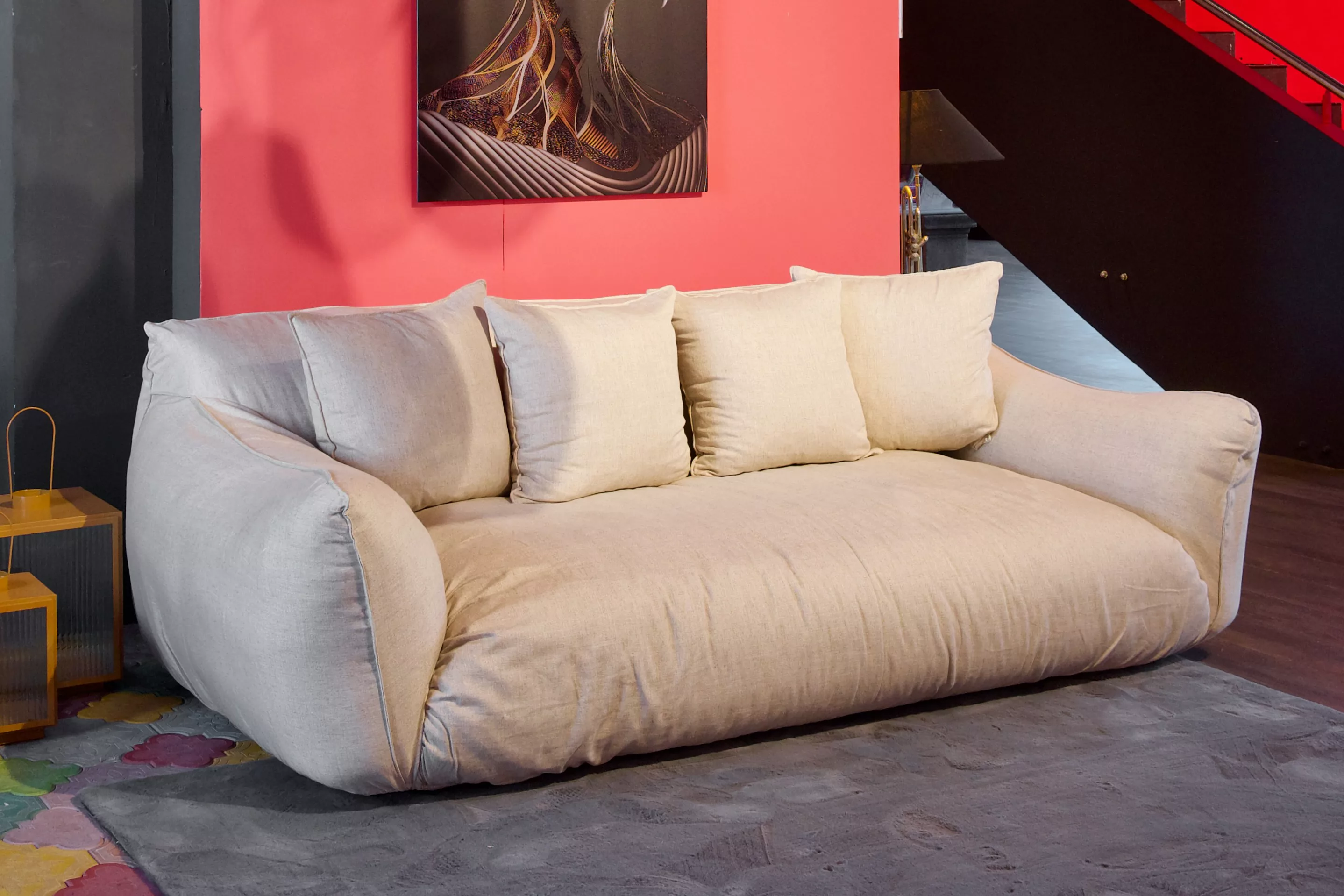 3-Sitzer Sofa Ben in beigem Stoffbezug günstig online kaufen