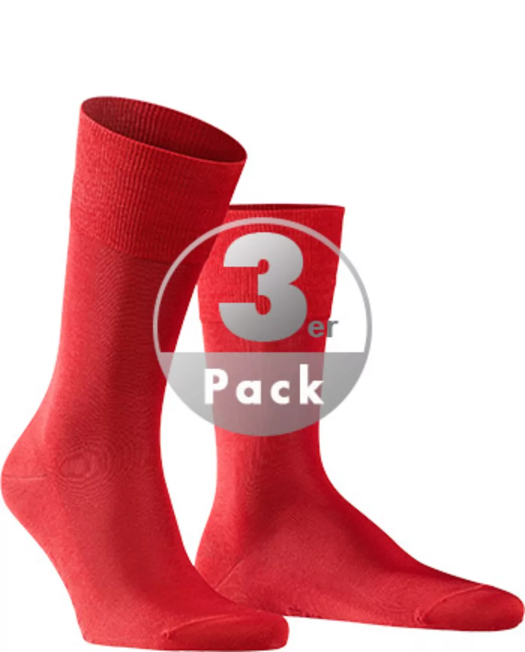 FALKE Tiago Herren Socken, 45-46, Rot, Uni, Baumwolle, 14662-828006 günstig online kaufen