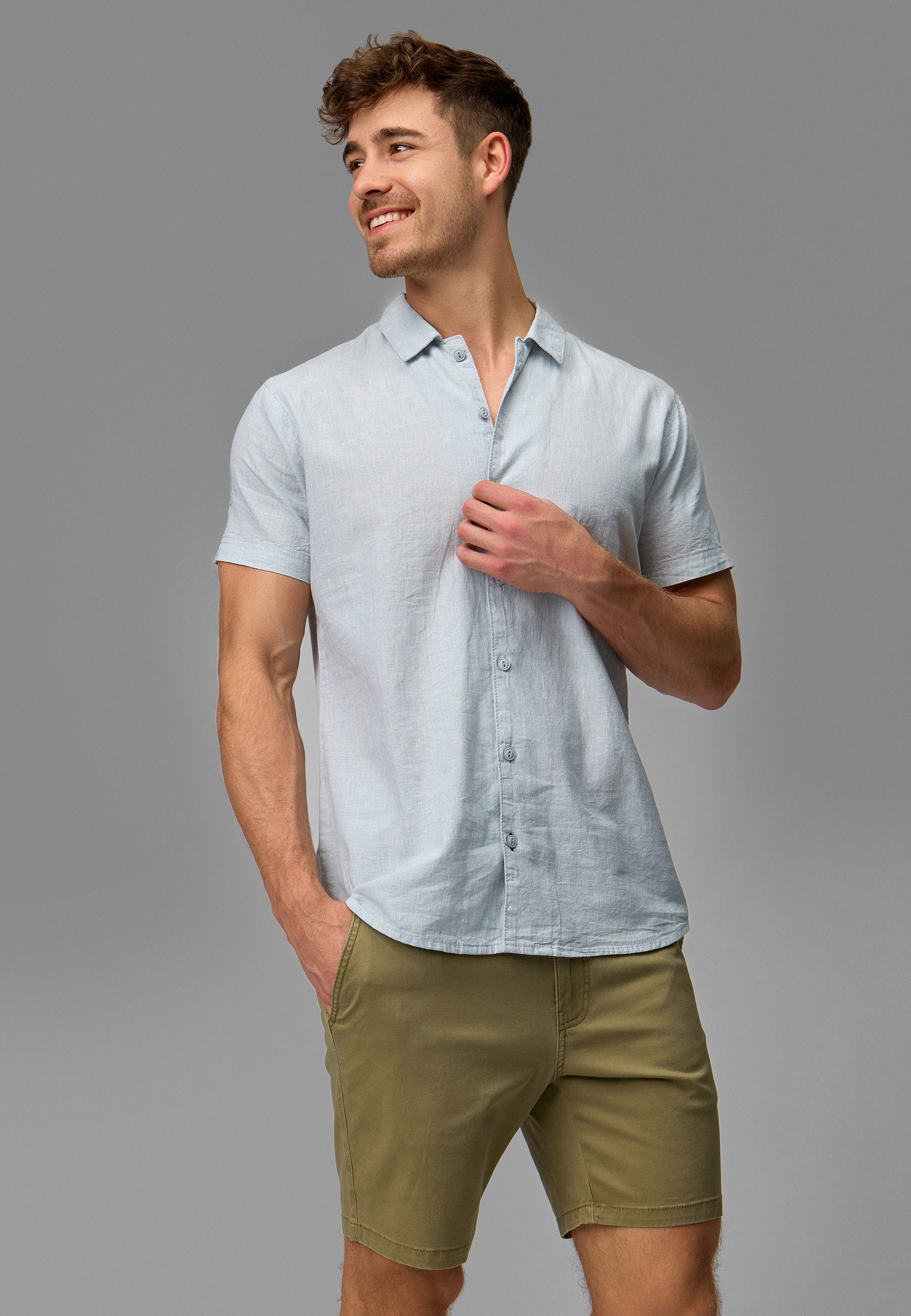 Indicode Chinoshorts INSylvester aus elastischer Baumwoll-Qualität günstig online kaufen