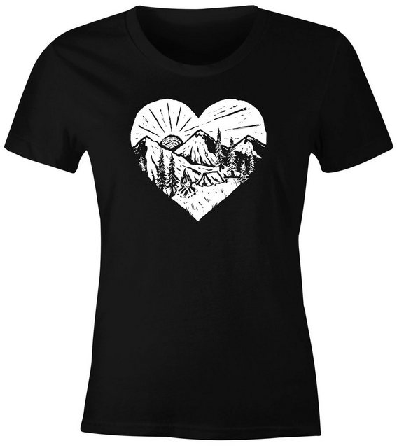 Neverless Print-Shirt Damen T-Shirt Wandern Berge Naturfreunde Adventure Ca günstig online kaufen