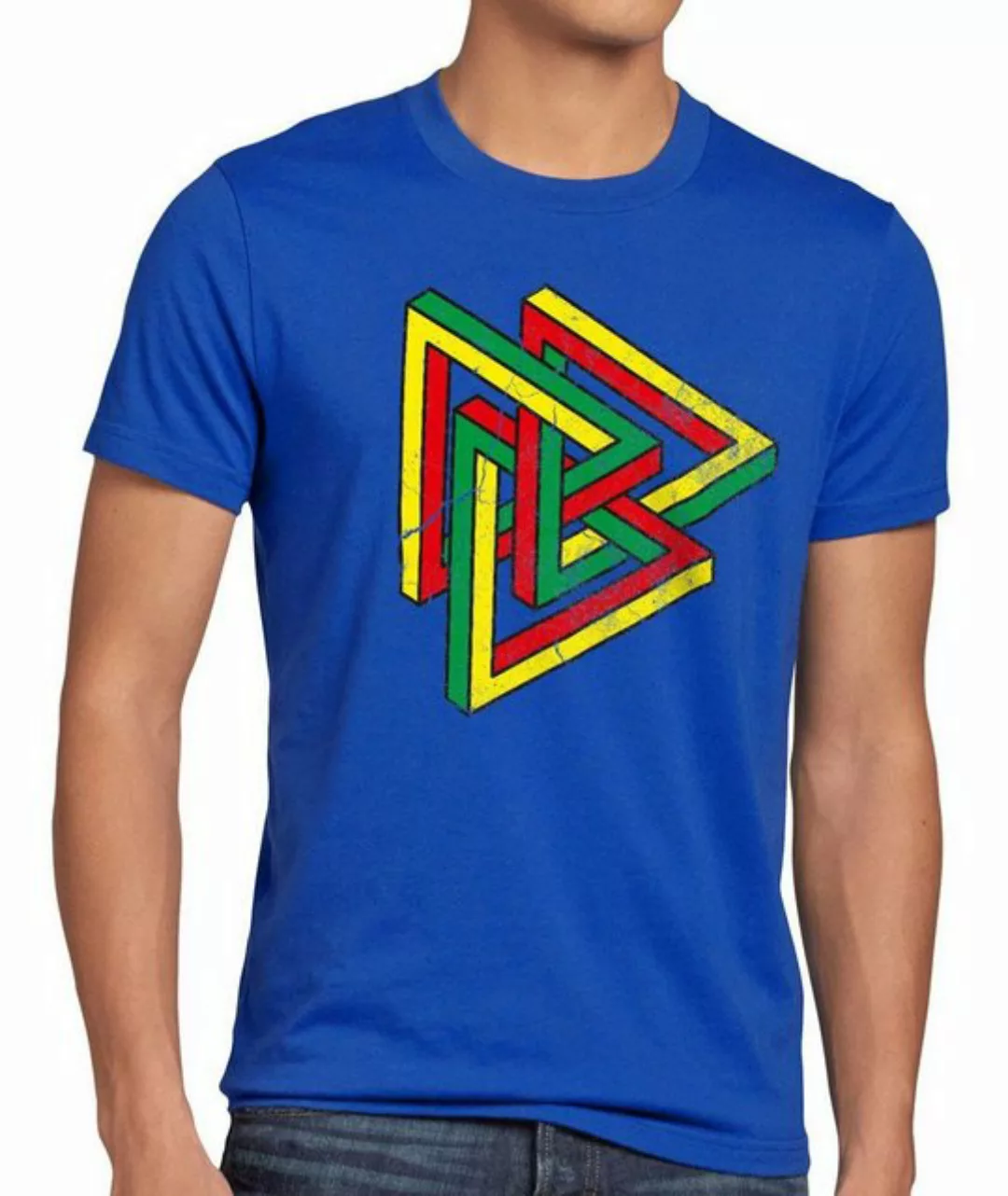 style3 Print-Shirt Herren T-Shirt Color Penrose Big Bang Sheldon Escher Coo günstig online kaufen