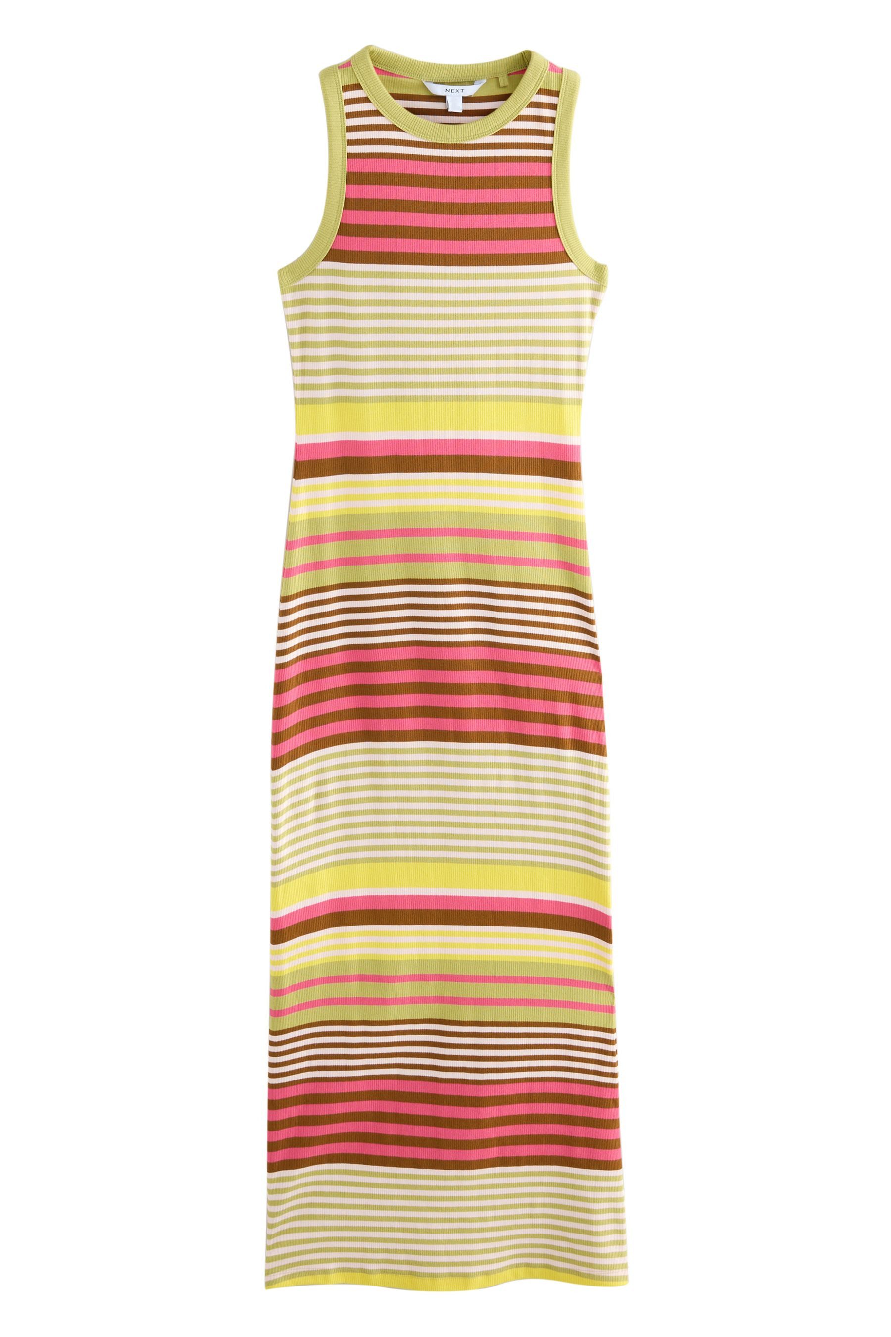 Next Maxikleid Geripptes, ärmelloses Maxikleid mit günstig online kaufen