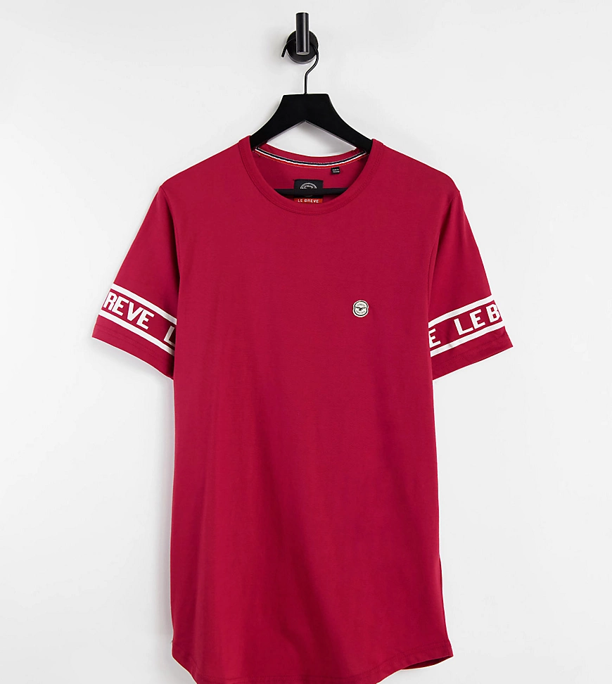 Le Breve Tall – Lounge-T-Shirt in Rot, Kombiteil günstig online kaufen