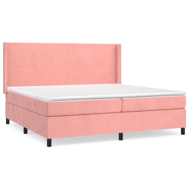 vidaXL Boxspringbett Bett Boxspringbett Samt komplett mit Matratze & Topper günstig online kaufen