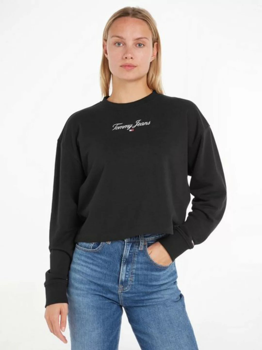 Tommy Jeans Sweatshirt TJW RLX ESSENTIAL LOGO 1 CREW mit Kontrastband am Au günstig online kaufen